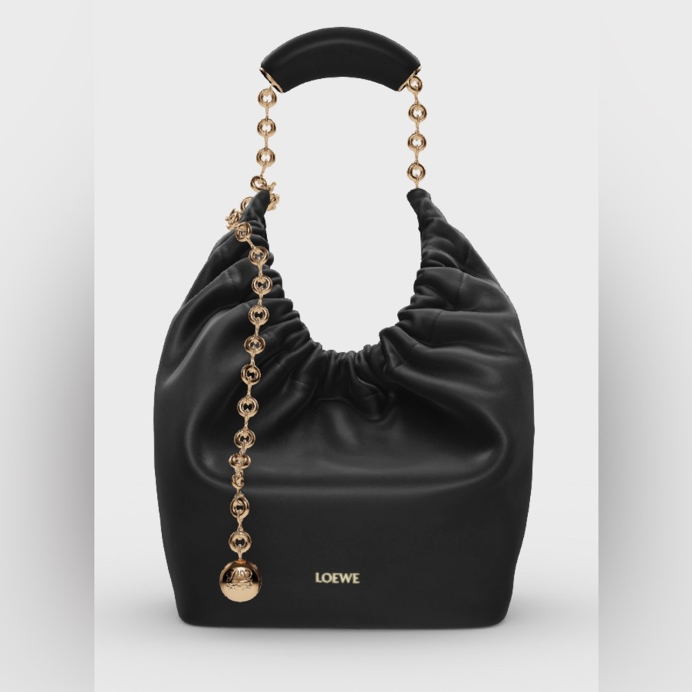 LOEWE Squeeze Small Bag in Mellow Nappa Black